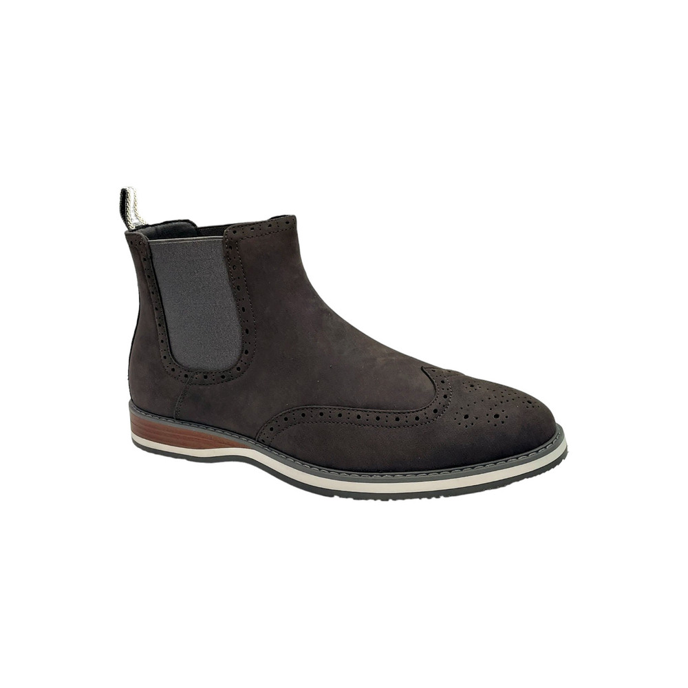 Vance Co. Men's Thorpe Wingtip Chelsea Boot Grey - Medium